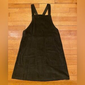 Madewell Green Pinafore Mini Dress
